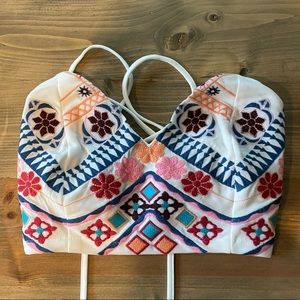 LULUs crop top with tie back